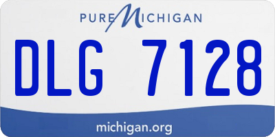 MI license plate DLG7128