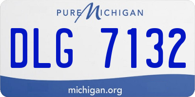 MI license plate DLG7132