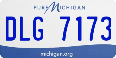 MI license plate DLG7173