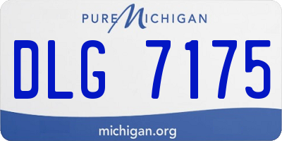 MI license plate DLG7175