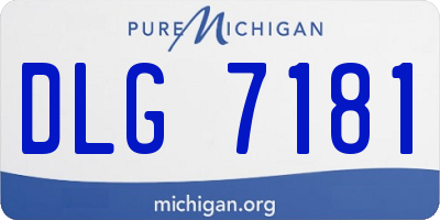 MI license plate DLG7181
