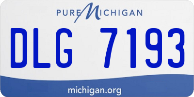 MI license plate DLG7193
