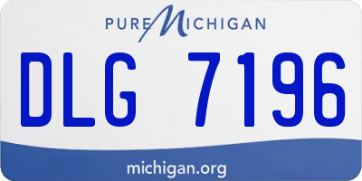 MI license plate DLG7196