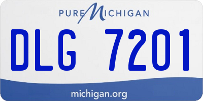 MI license plate DLG7201