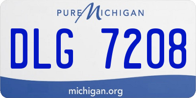 MI license plate DLG7208