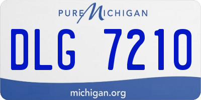 MI license plate DLG7210