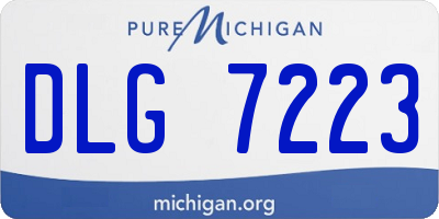 MI license plate DLG7223
