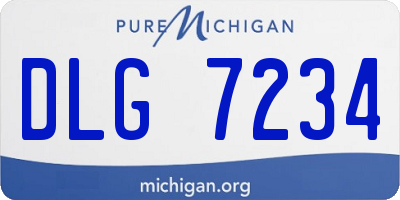 MI license plate DLG7234