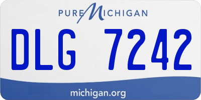 MI license plate DLG7242