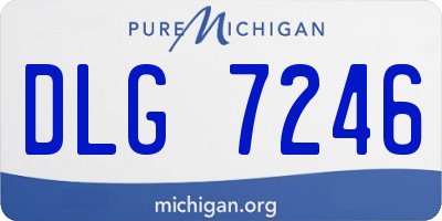 MI license plate DLG7246
