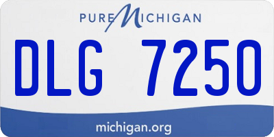 MI license plate DLG7250