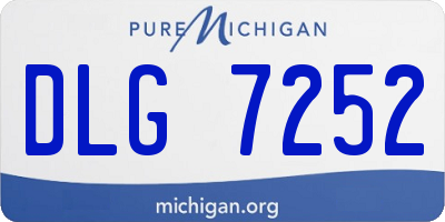 MI license plate DLG7252