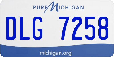 MI license plate DLG7258