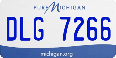 MI license plate DLG7266