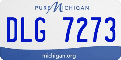 MI license plate DLG7273