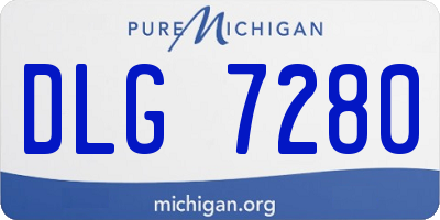 MI license plate DLG7280