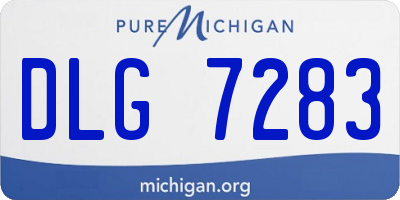 MI license plate DLG7283