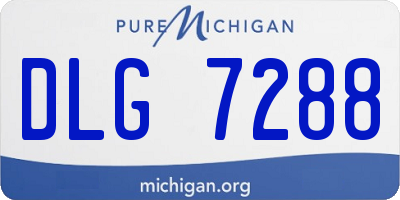 MI license plate DLG7288