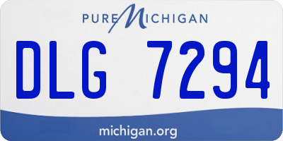 MI license plate DLG7294