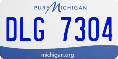 MI license plate DLG7304