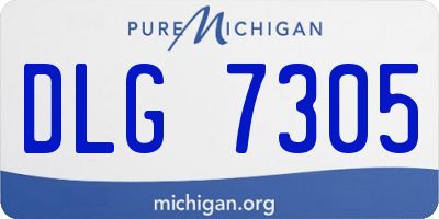 MI license plate DLG7305