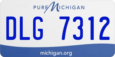 MI license plate DLG7312
