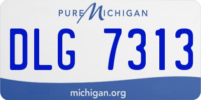 MI license plate DLG7313