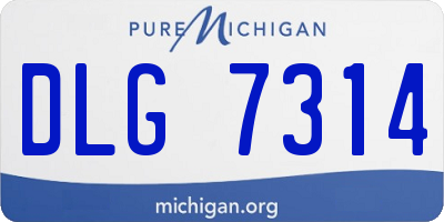 MI license plate DLG7314