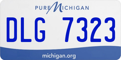MI license plate DLG7323