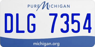 MI license plate DLG7354