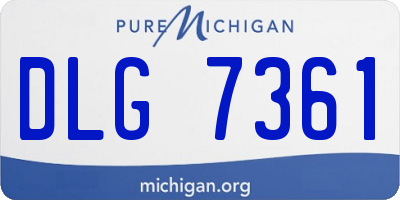 MI license plate DLG7361