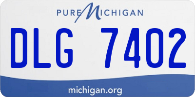 MI license plate DLG7402