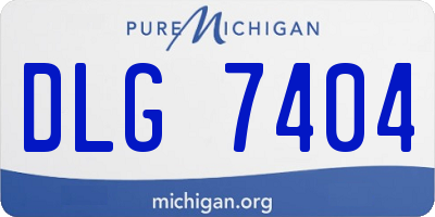 MI license plate DLG7404
