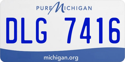 MI license plate DLG7416