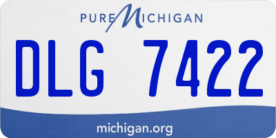 MI license plate DLG7422