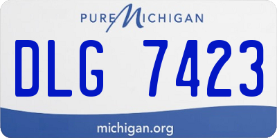 MI license plate DLG7423