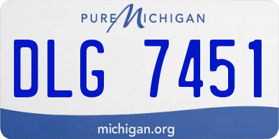MI license plate DLG7451