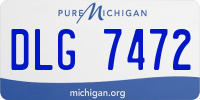 MI license plate DLG7472