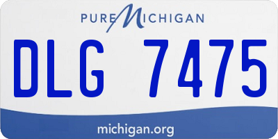 MI license plate DLG7475