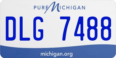MI license plate DLG7488
