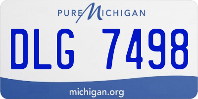 MI license plate DLG7498