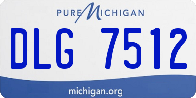 MI license plate DLG7512