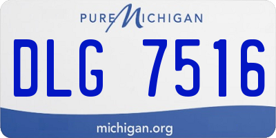 MI license plate DLG7516