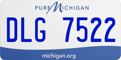 MI license plate DLG7522