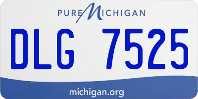 MI license plate DLG7525