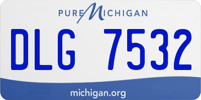 MI license plate DLG7532