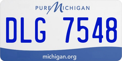 MI license plate DLG7548