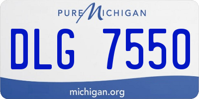 MI license plate DLG7550