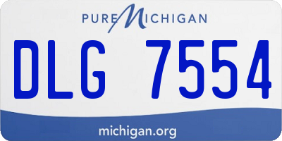 MI license plate DLG7554