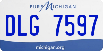 MI license plate DLG7597